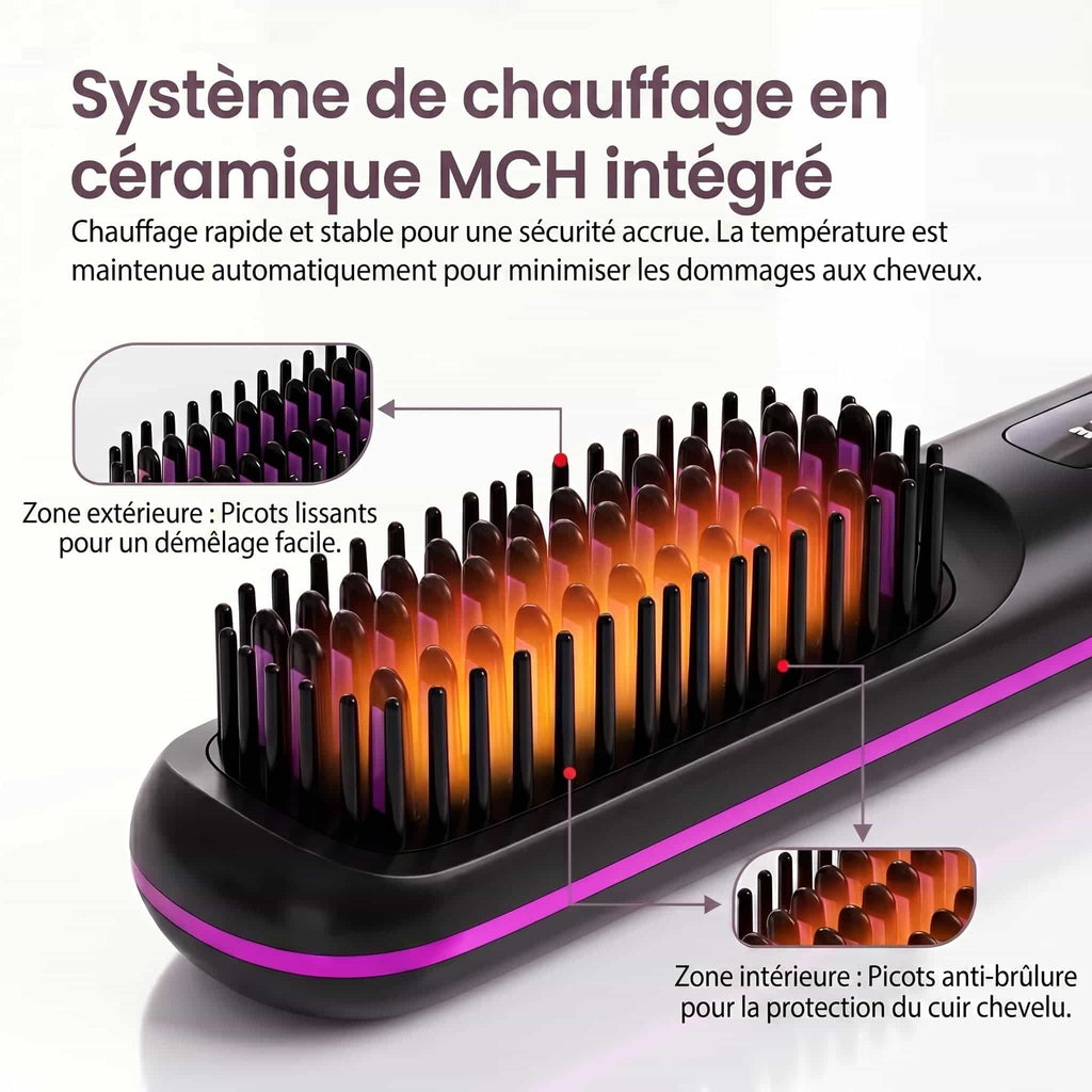 SwissGlow BRUSH PRO – Brosse chauffante sans fil